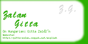 zalan gitta business card